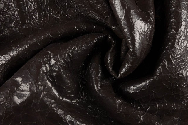 Montone merino double face shearling effetto crack pelo corto stirato testa di moro